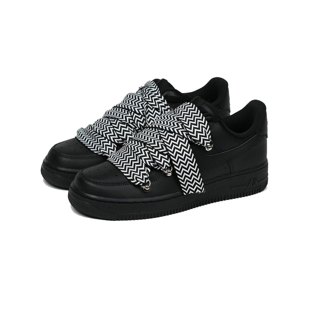 Nike Air Force 1 Low "Noir" Lanvin Style Laces