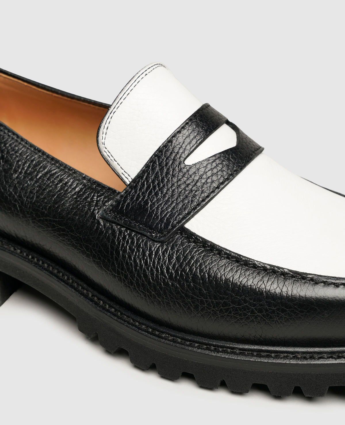 Henry Stevens Haywood PL - Mocassin Bicolore Noir/Blanc