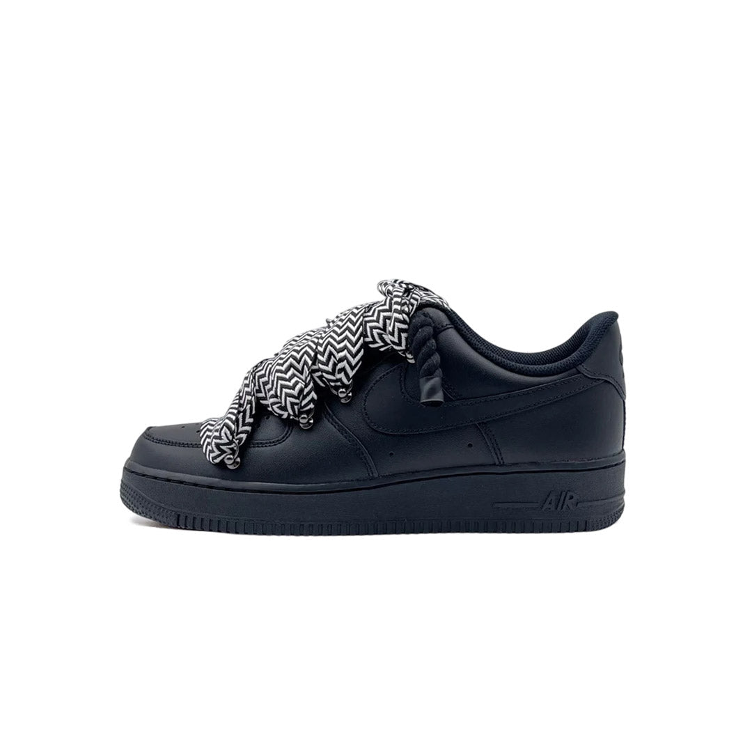 Nike Air Force 1 Low "Noir" Lanvin Style Laces