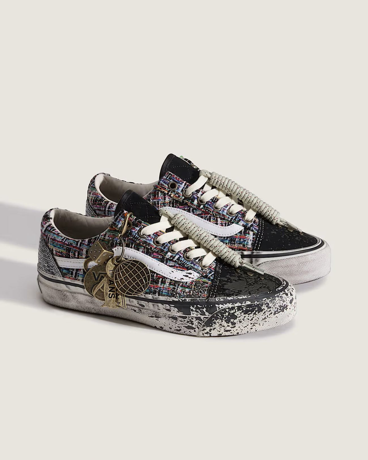 Vans Premium Old Skool Charms - Noir/Gris