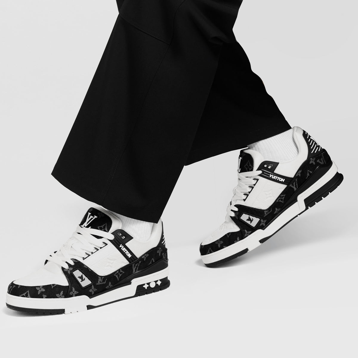 Louis Vuitton LV Trainer Denim - Noir/Blanc