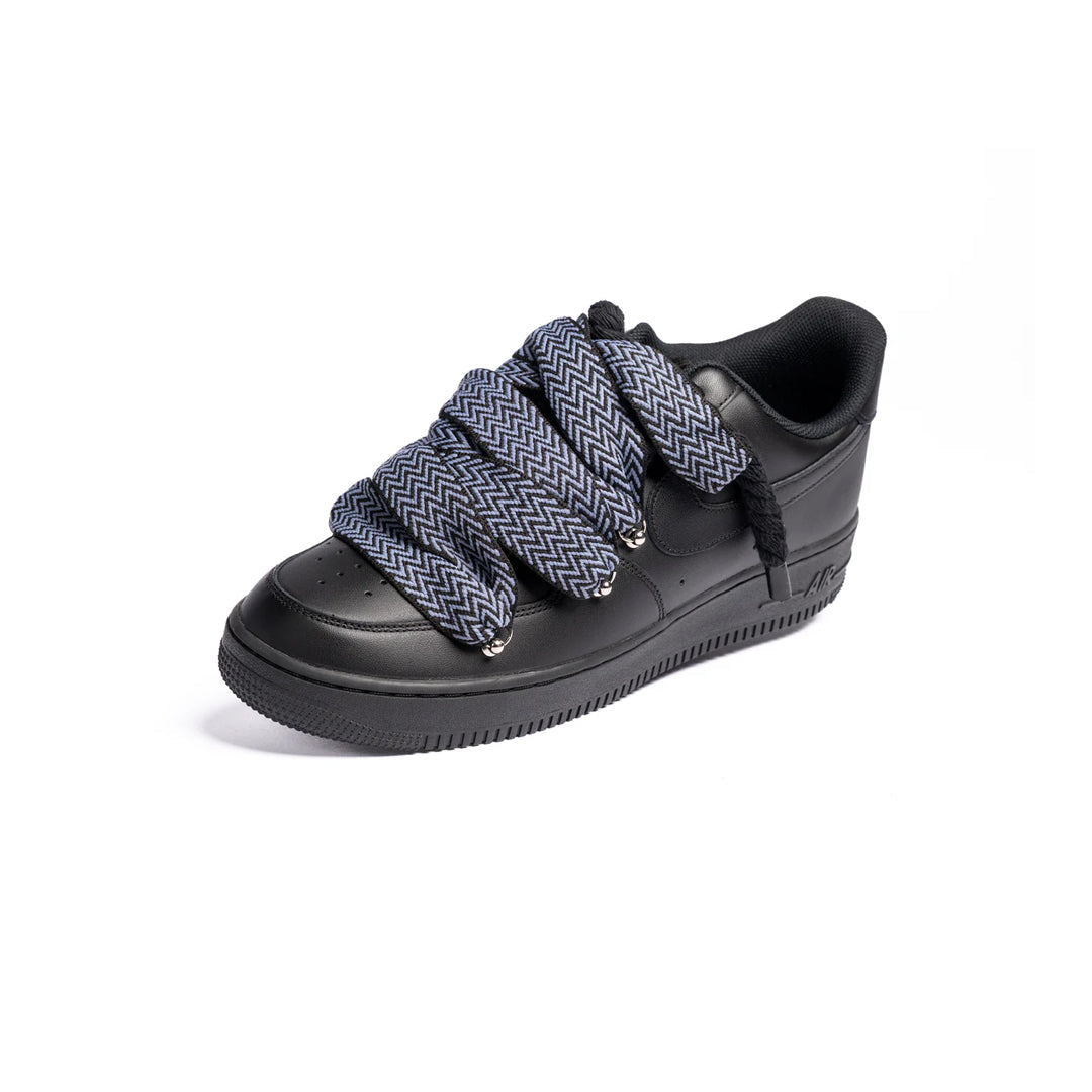 Nike Air Force 1 Low "Noir" Lanvin Style Laces