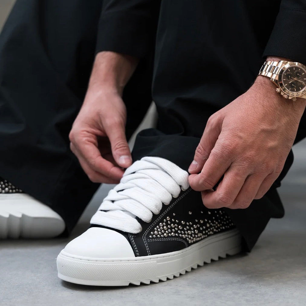 Numeris Atelier Cuir Clouté Noir/Blanc