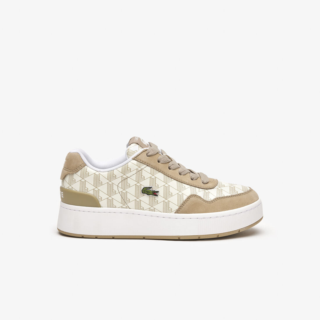 Lacoste Ace Clip Monogram Beige