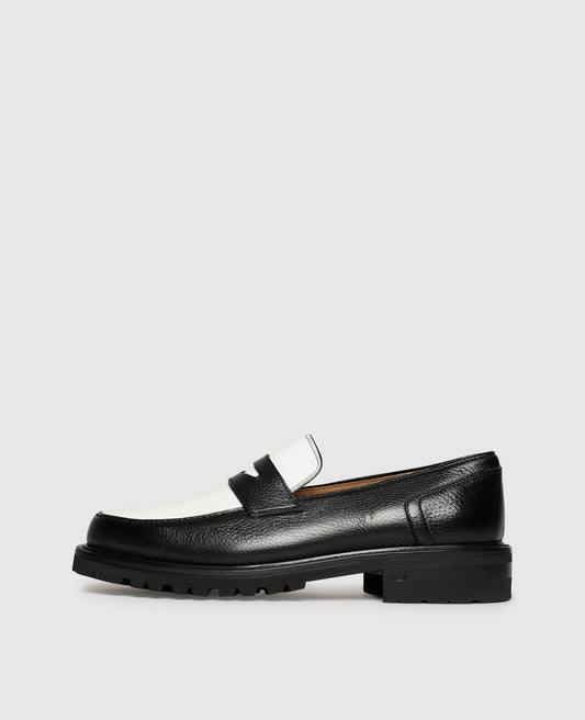 Henry Stevens Haywood PL - Mocassin Bicolore Noir/Blanc