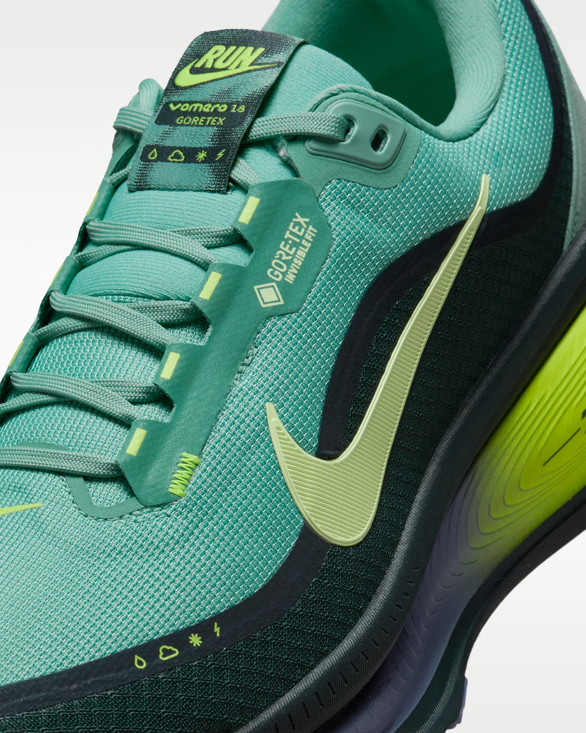 Nike Vomero 18 GORE-TEX Vert Algue/Jaune Volt