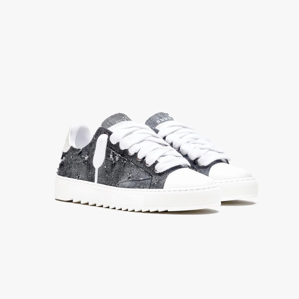 Numeris Thrashed Denim - Gris/Blanc