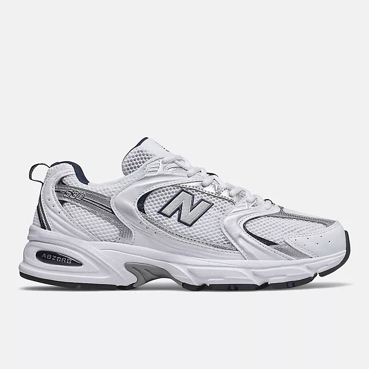 New Balance 530 - Blanc/Argent/Marine