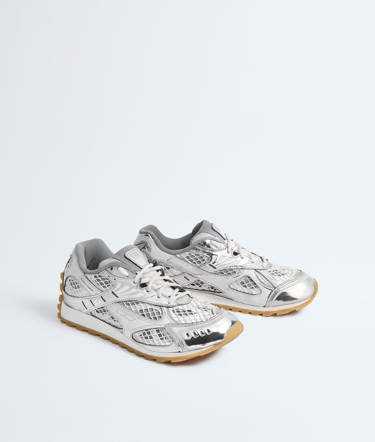 Bottega Veneta Orbit - Argenté/Blanc